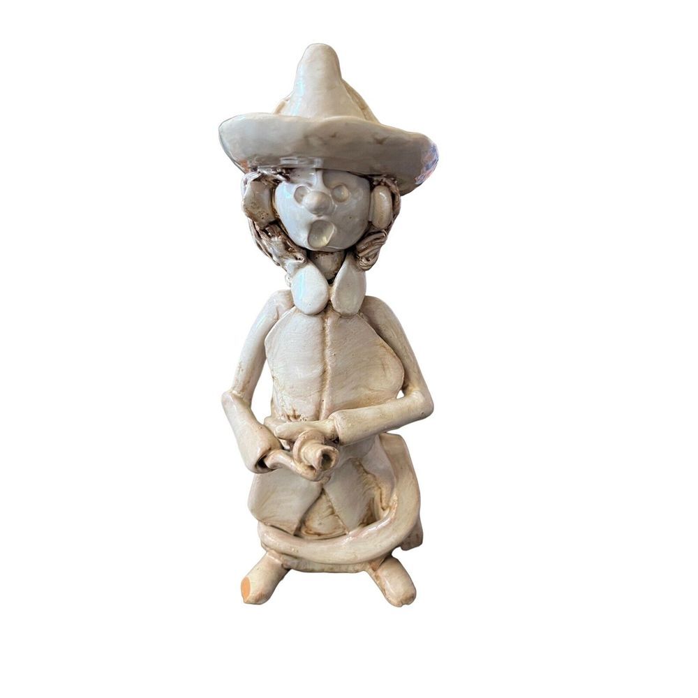 Dino Bencini Fireman Figurine Italian Artisan Pop Art Clay Sculpture